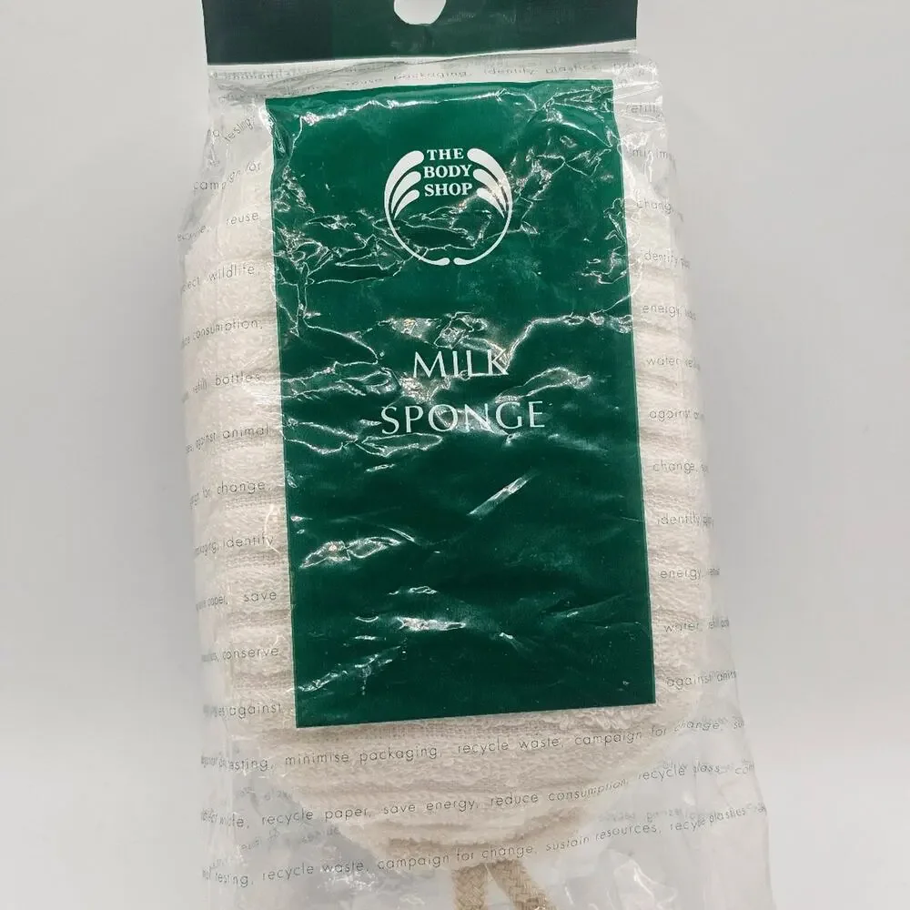 The Body Shop Milk Sponge Vintage White Bath‎ Sponge Made in Japan REF 7780 NEW